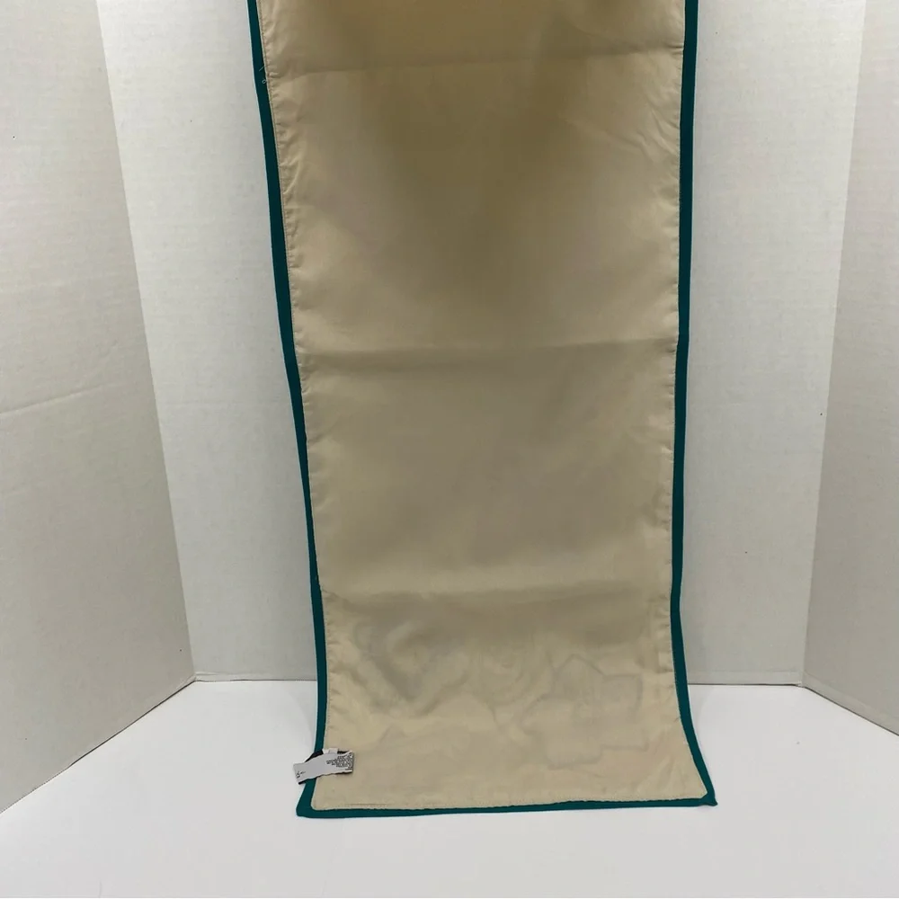 Artistic Accents Table Runner Beige w/Teal Yellow Green Floral Print  72